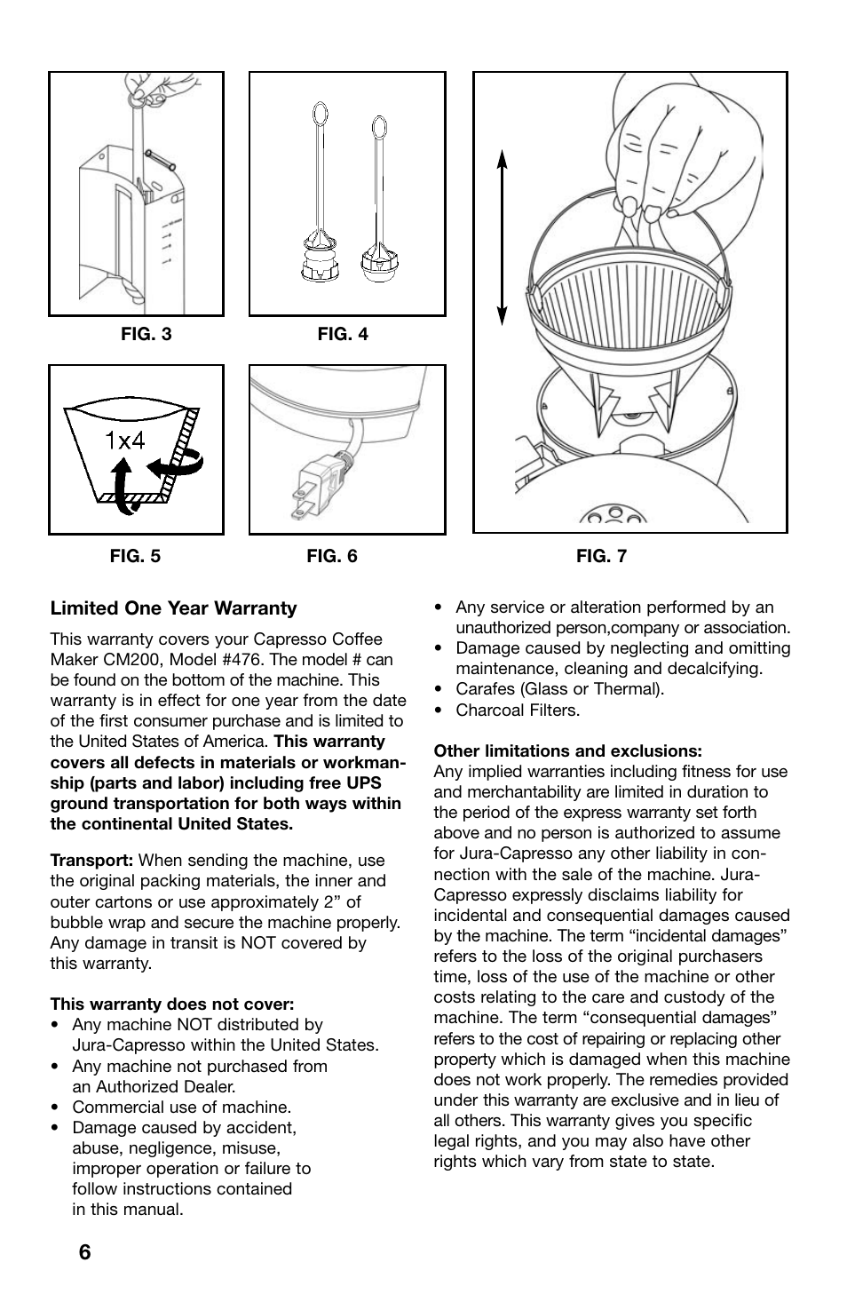 Capresso 476 User Manual | Page 6 / 11