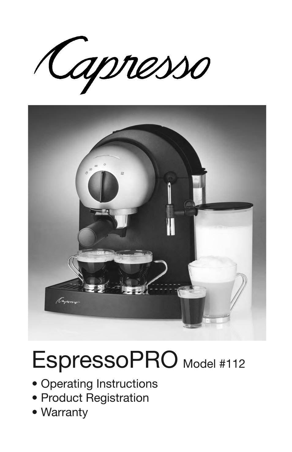 Capresso 112 User Manual | 18 pages