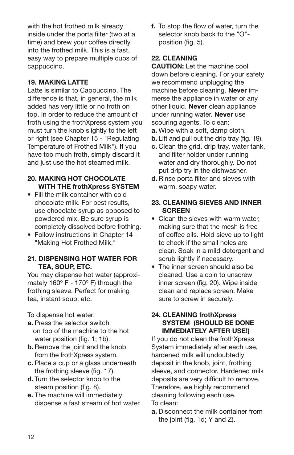 Capresso 112 User Manual | Page 12 / 18