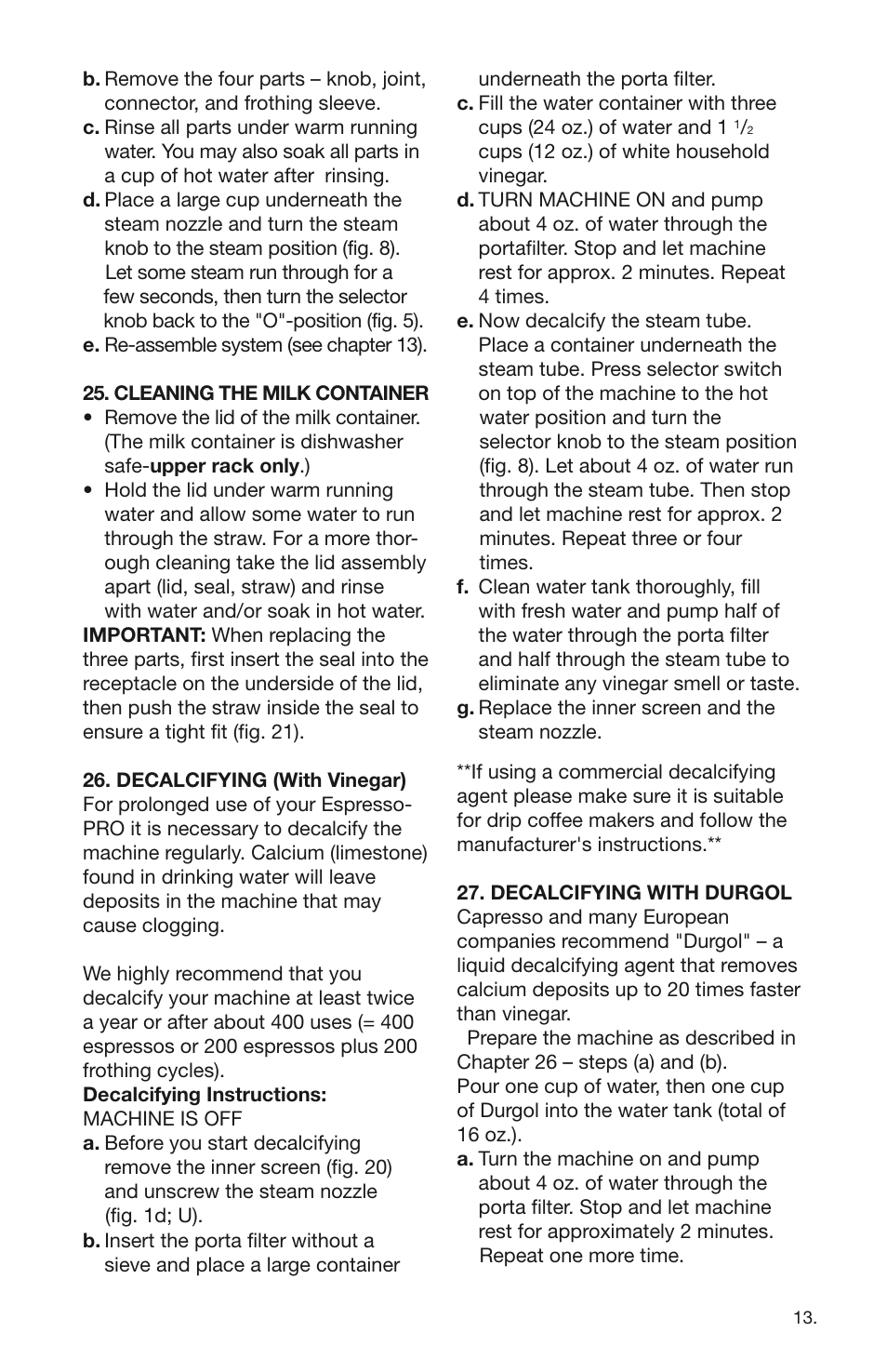 Capresso 112 User Manual | Page 13 / 18