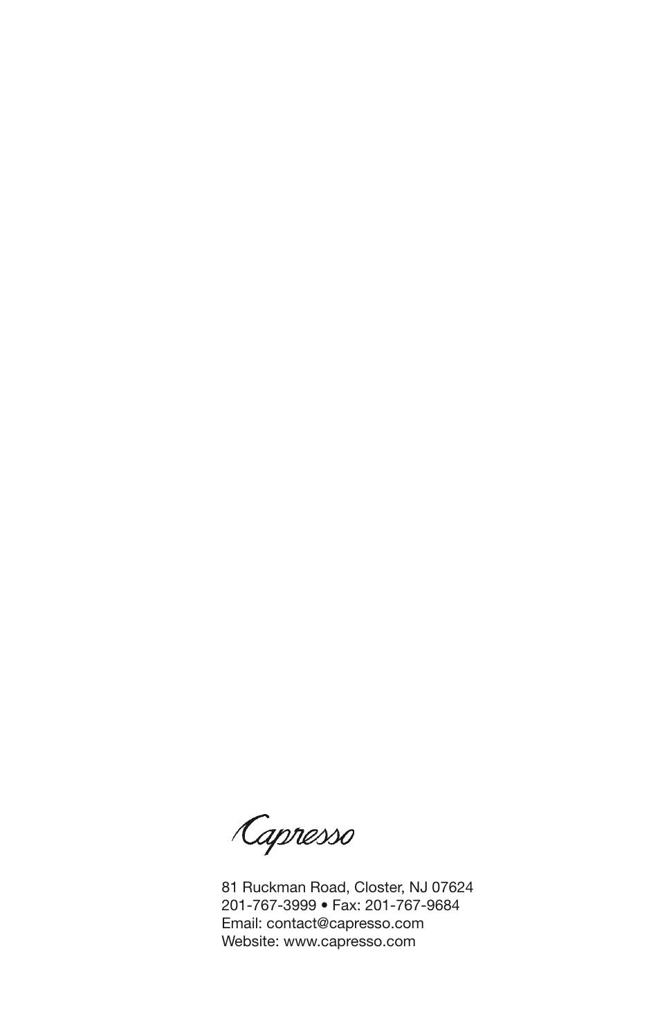 Capresso 112 User Manual | Page 18 / 18