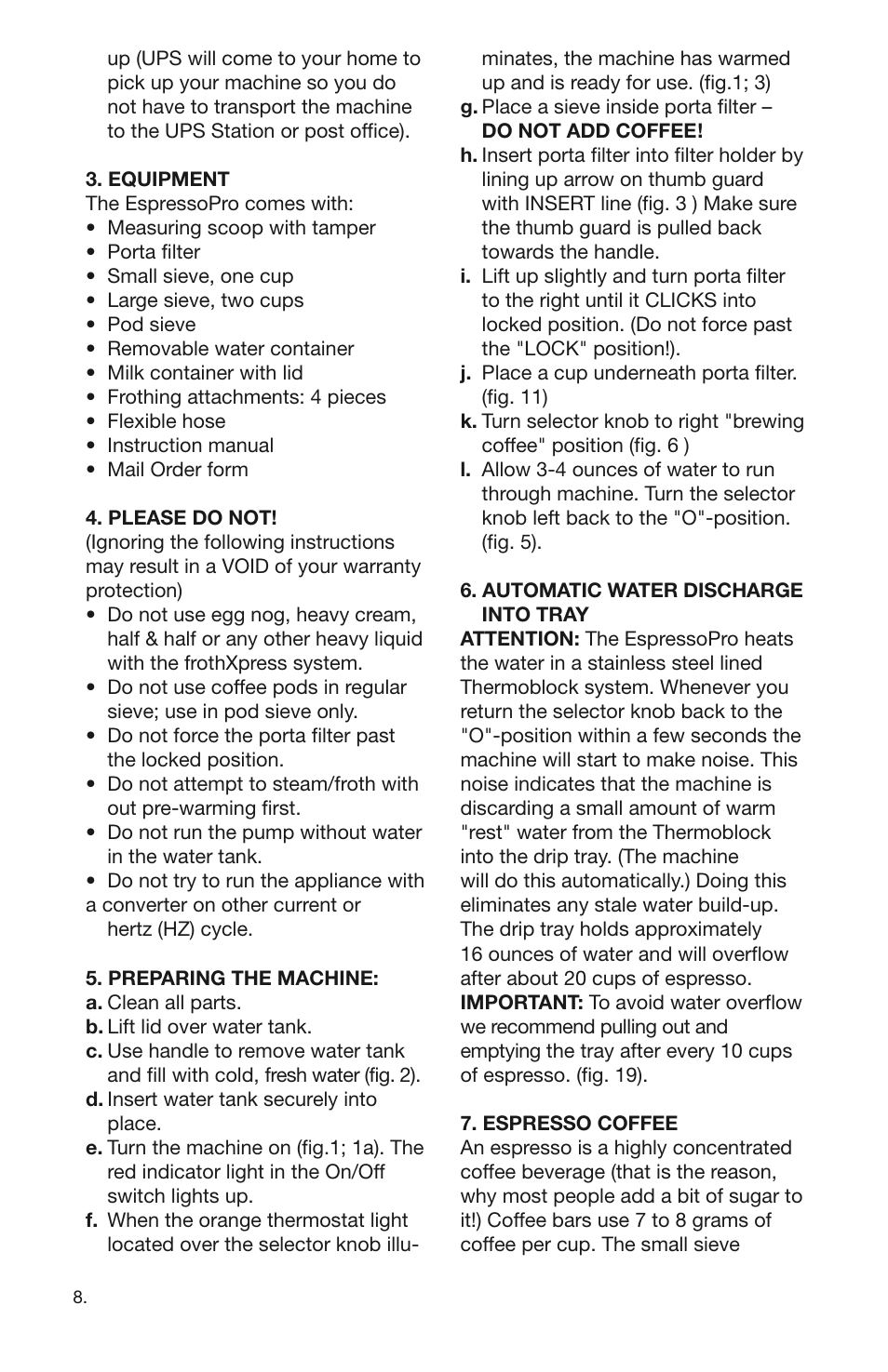 Capresso 112 User Manual | Page 8 / 18