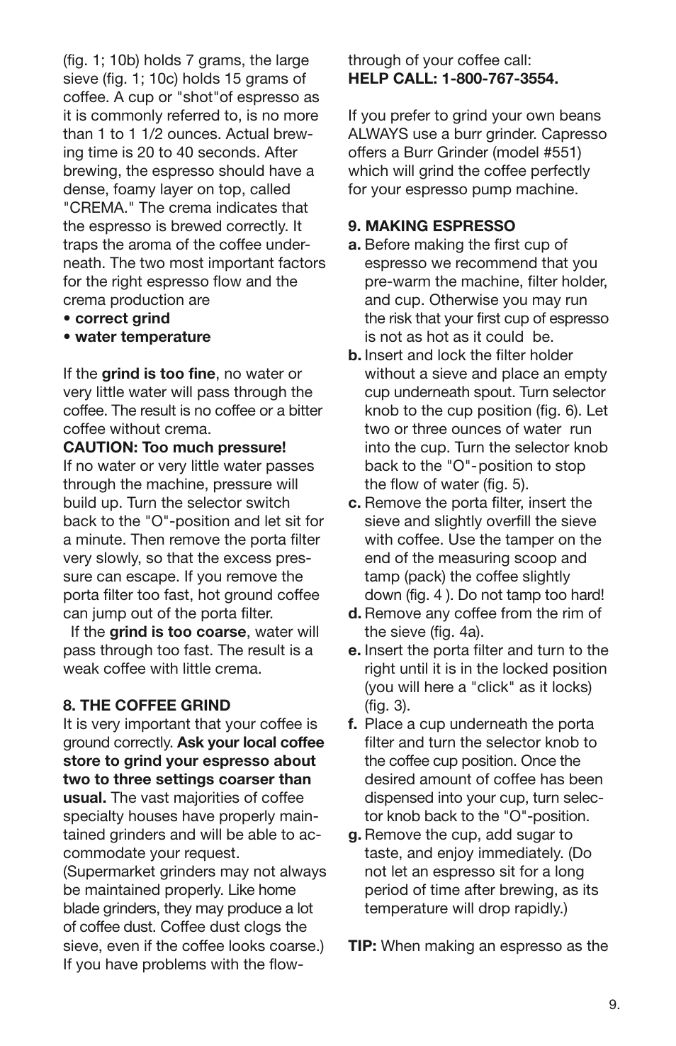 Capresso 112 User Manual | Page 9 / 18