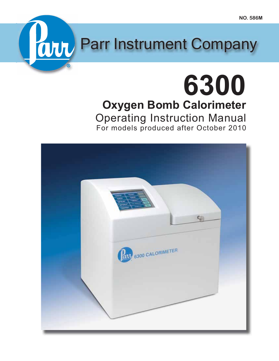 Parr Instrument 6300 User Manual | 130 pages