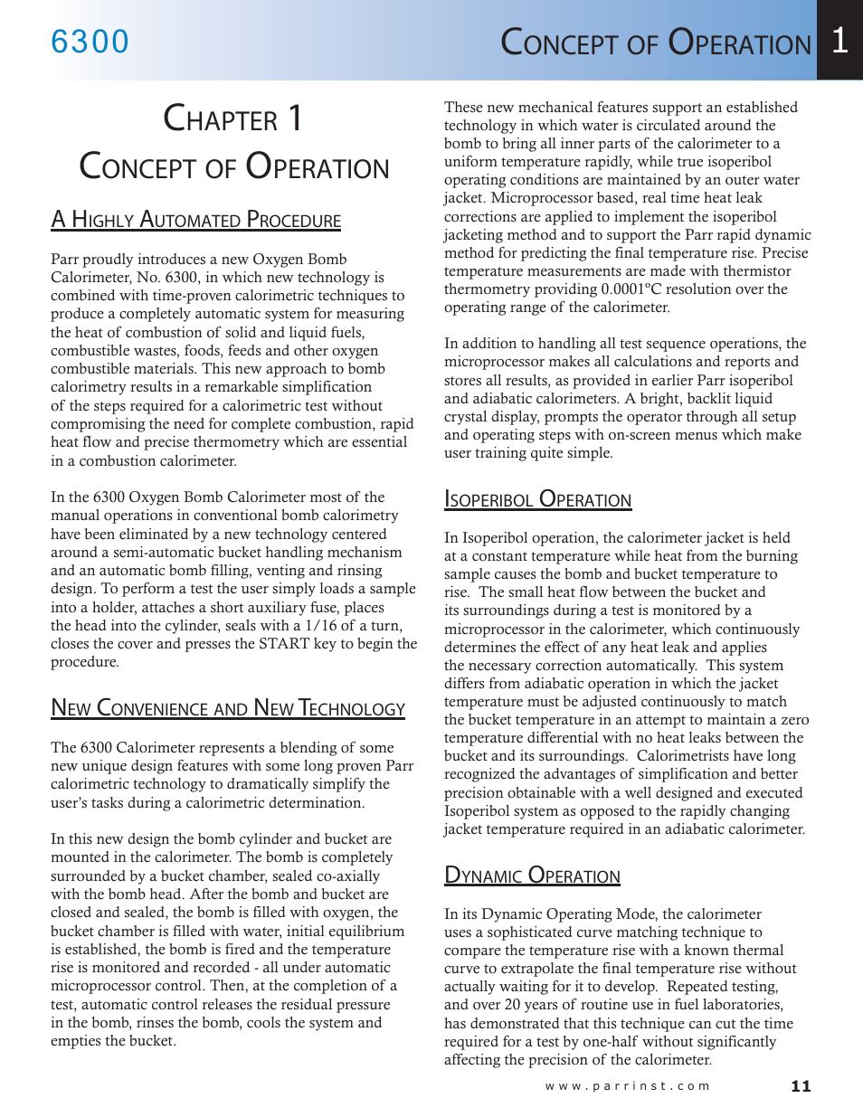 Parr Instrument 6300 User Manual | Page 11 / 130