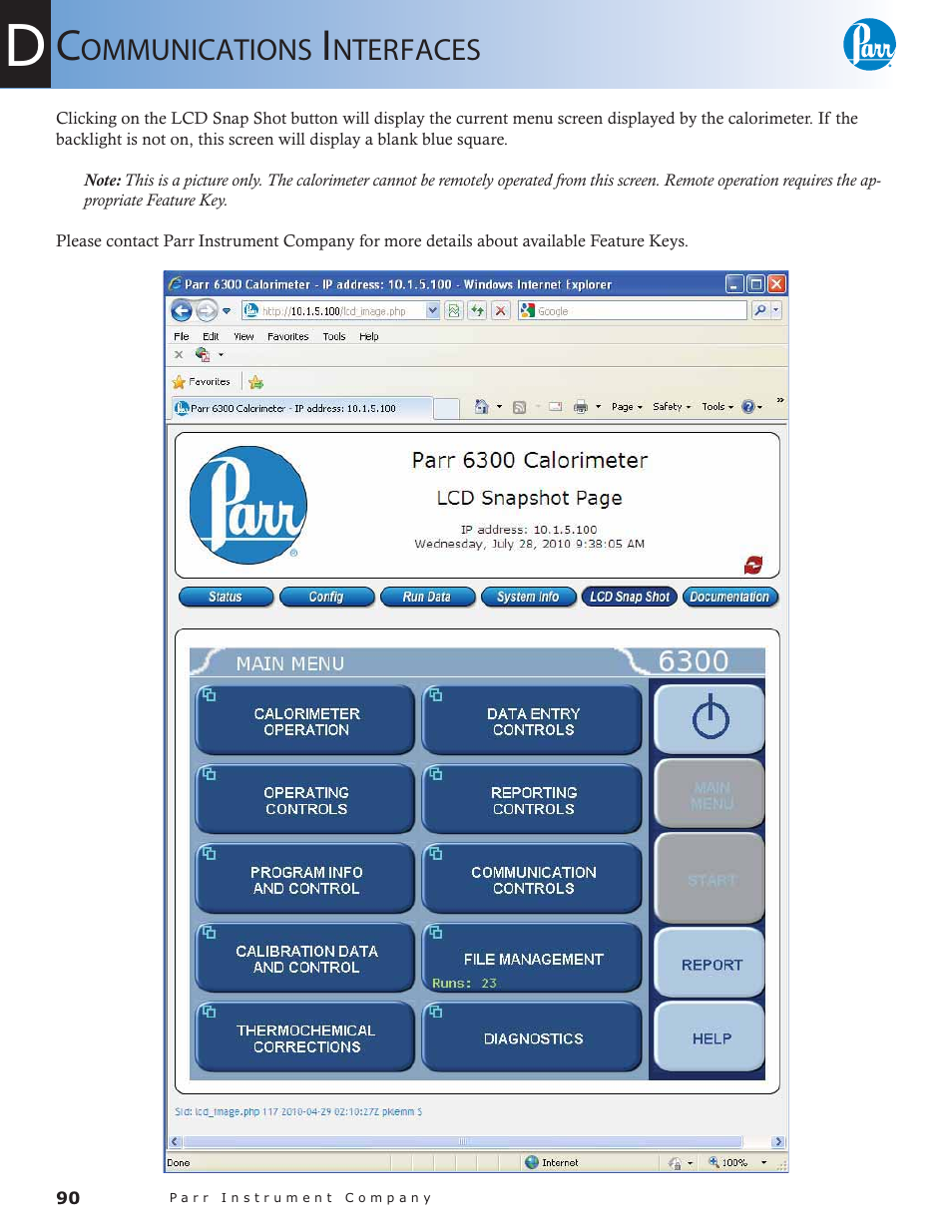 Parr Instrument 6300 User Manual | Page 90 / 130
