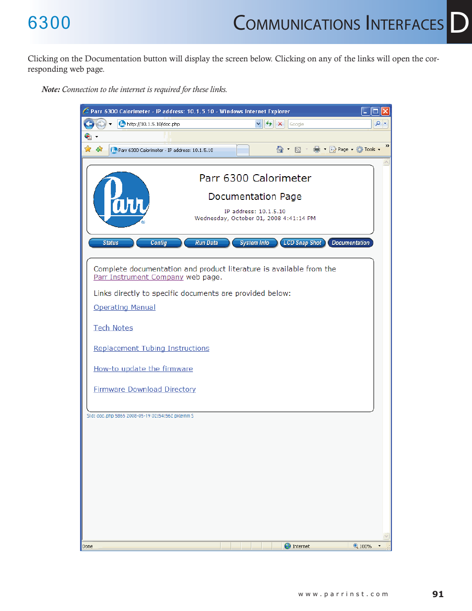 Parr Instrument 6300 User Manual | Page 91 / 130