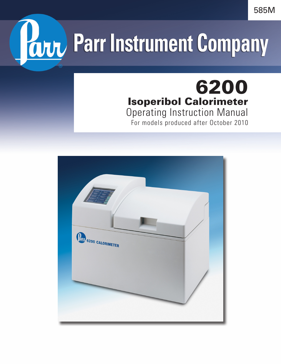 Parr Instrument 6200 User Manual | 88 pages