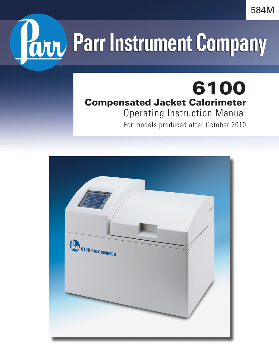 Parr Instrument 6100 User Manual | 82 pages