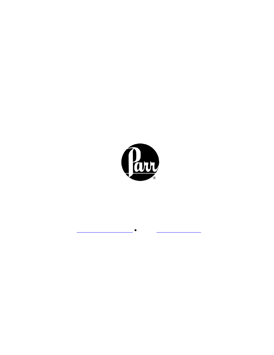 Contact parr, Parr instrument company | Parr Instrument 6510 User Manual | Page 16 / 16