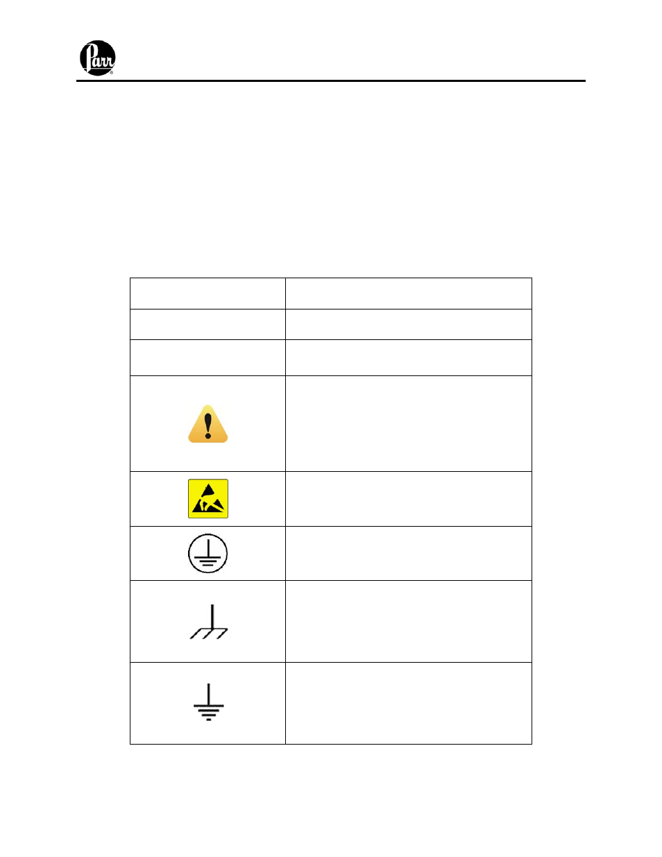 Purpose, Explanation of symbols | Parr Instrument 6510 User Manual | Page 2 / 16