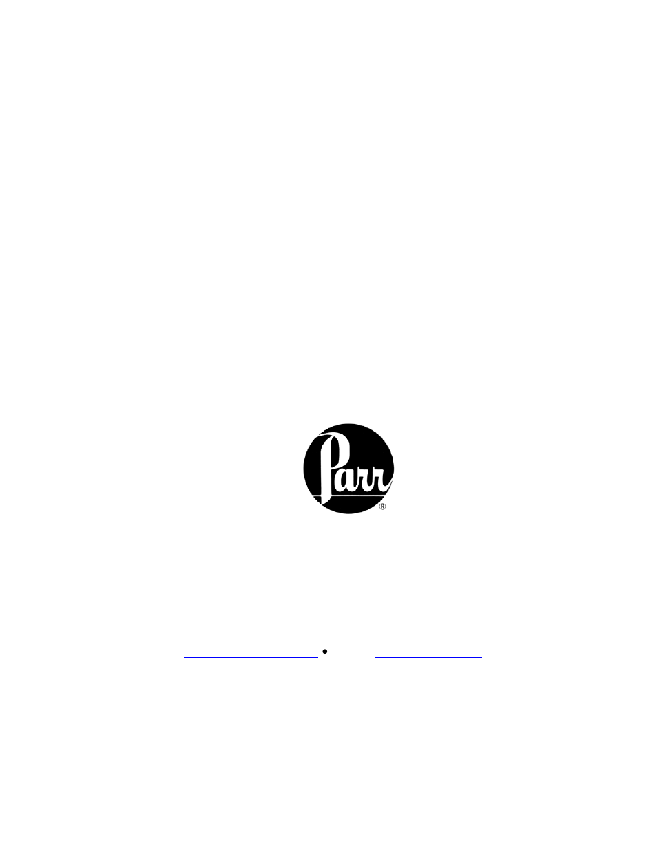 Contact parr, Parr instrument company | Parr Instrument 1564 User Manual | Page 12 / 12