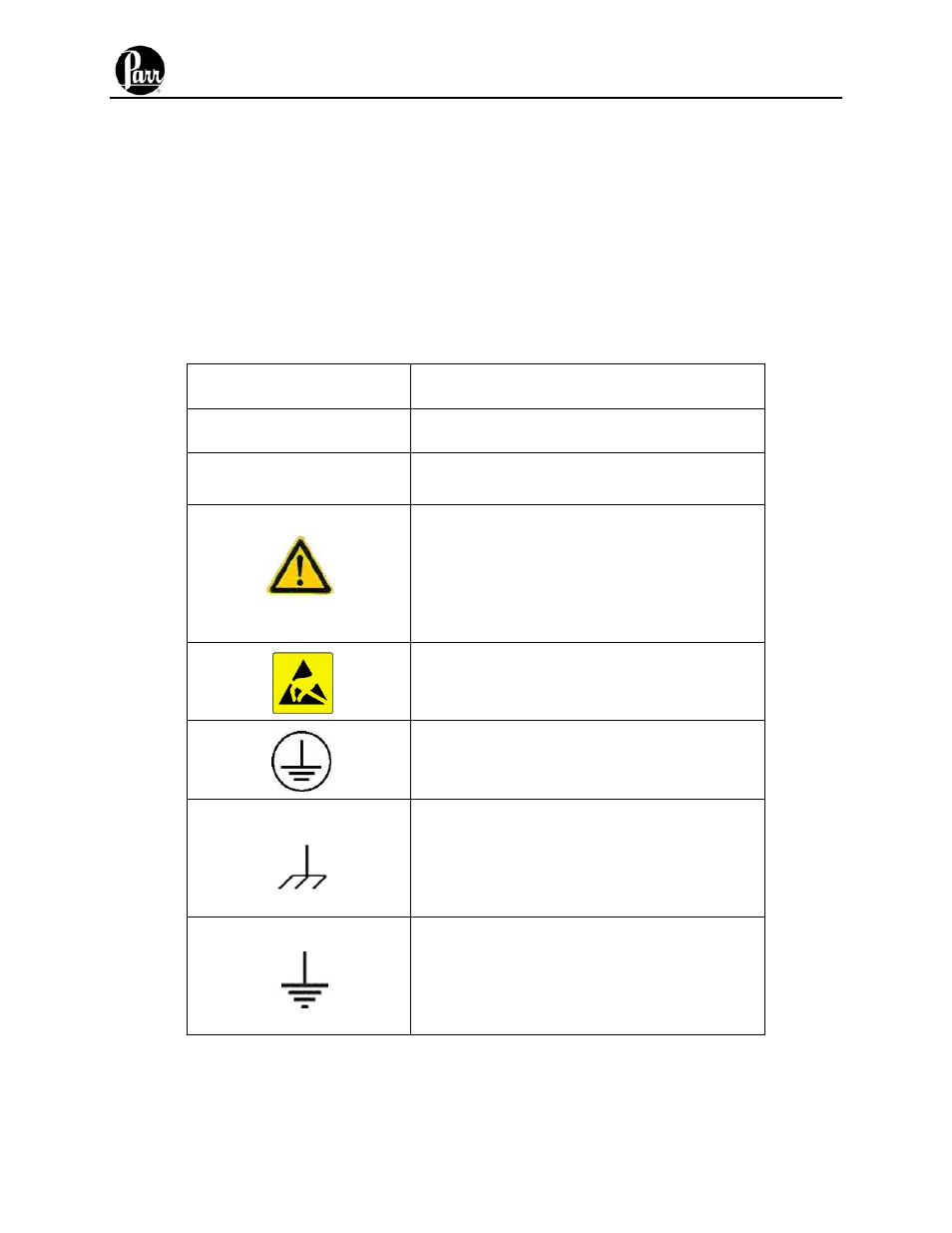 Purpose, Explanation of symbols | Parr Instrument 1564 User Manual | Page 3 / 12