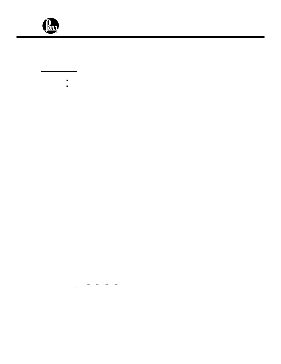 Calculations | Parr Instrument 6400 User Manual | Page 56 / 103