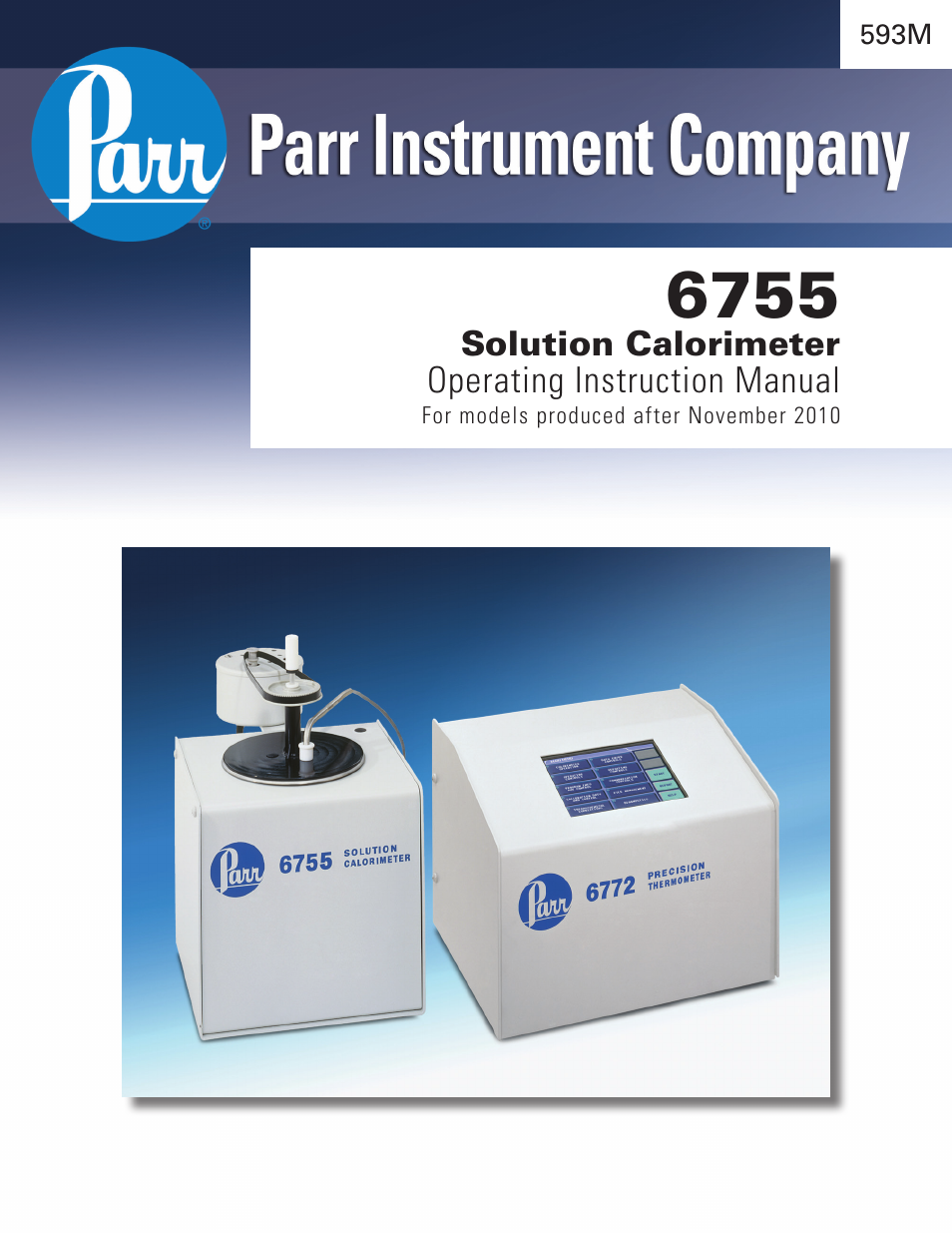 Parr Instrument 6755 User Manual | 52 pages
