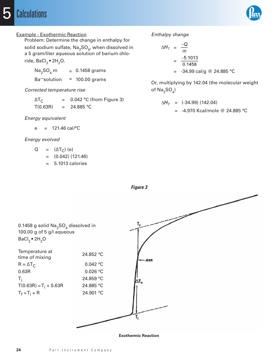 Calculations | Parr Instrument 6755 User Manual | Page 26 / 52