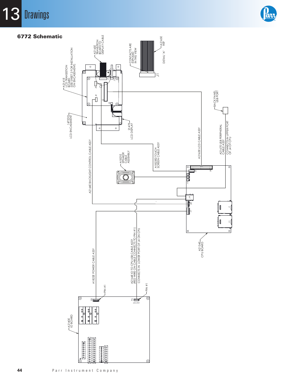Drawings, 6772 schematic | Parr Instrument 6755 User Manual | Page 46 / 52