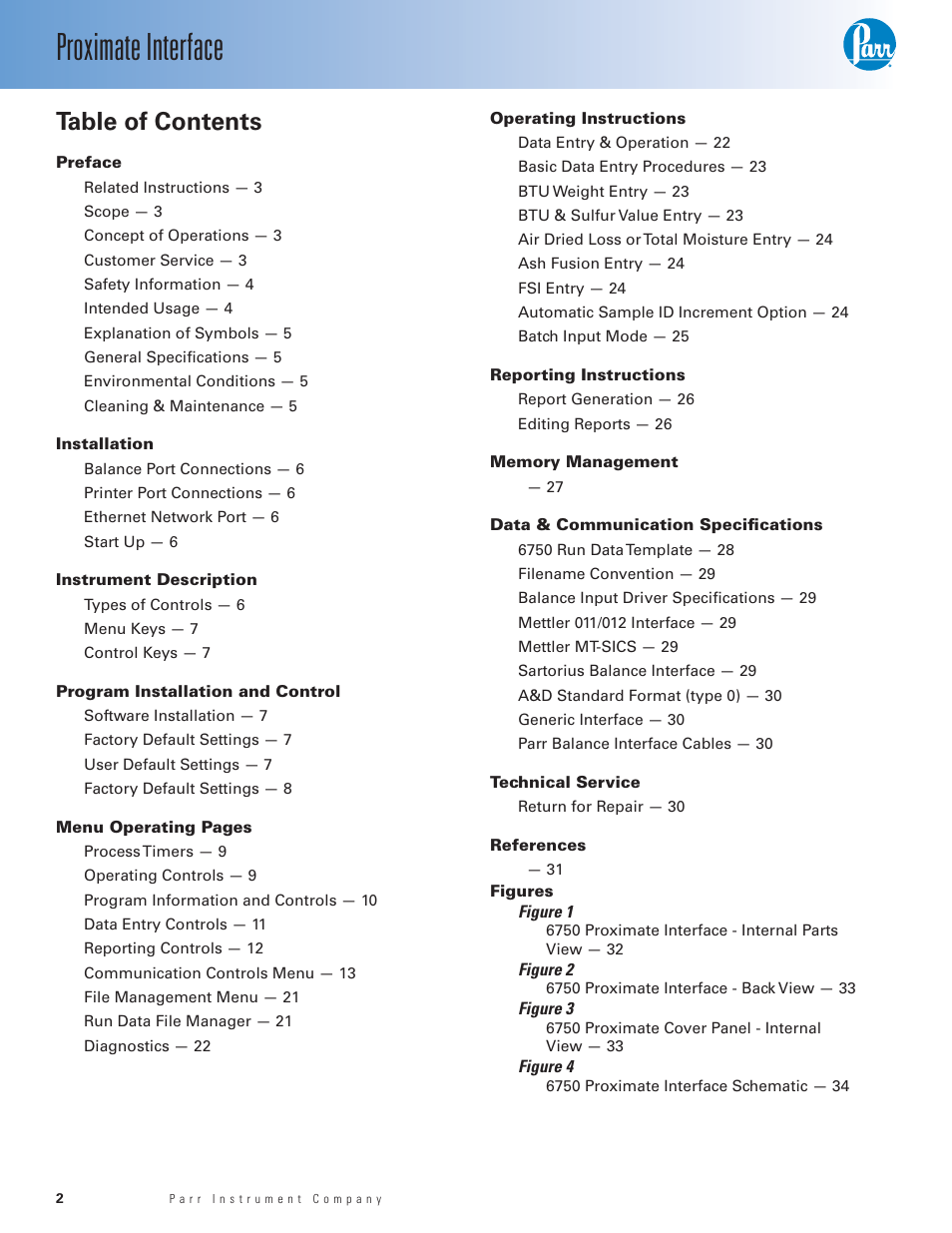 Parr Instrument 6750 User Manual | Page 3 / 36