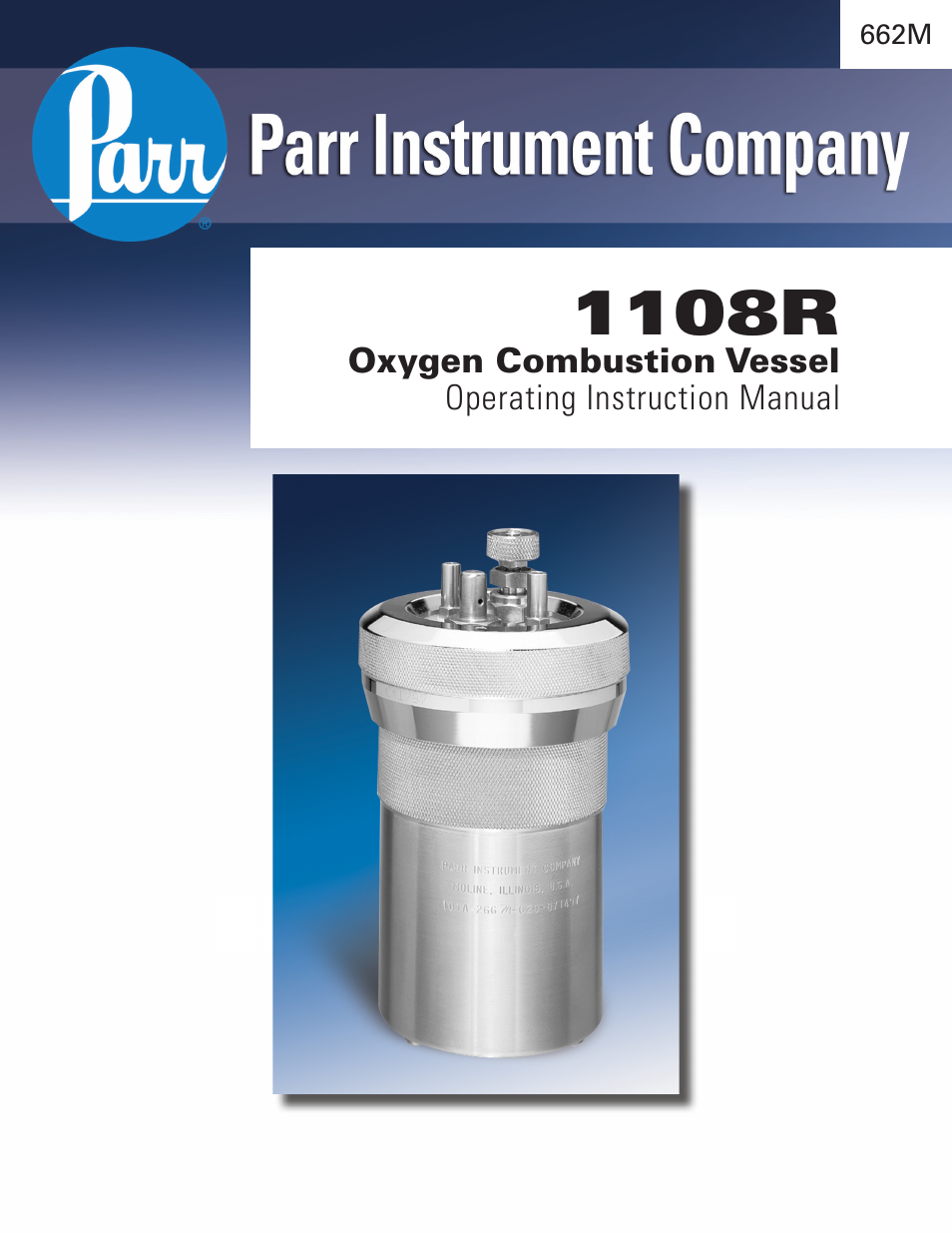 Parr Instrument 1108R User Manual | 20 pages
