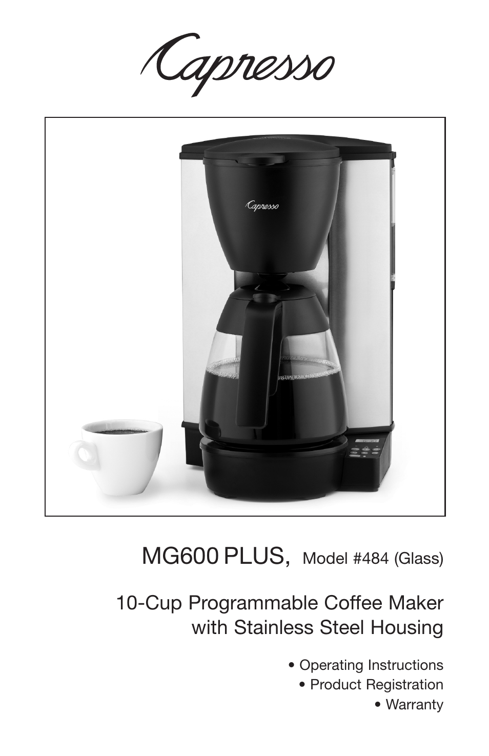 Capresso 484 User Manual | 12 pages