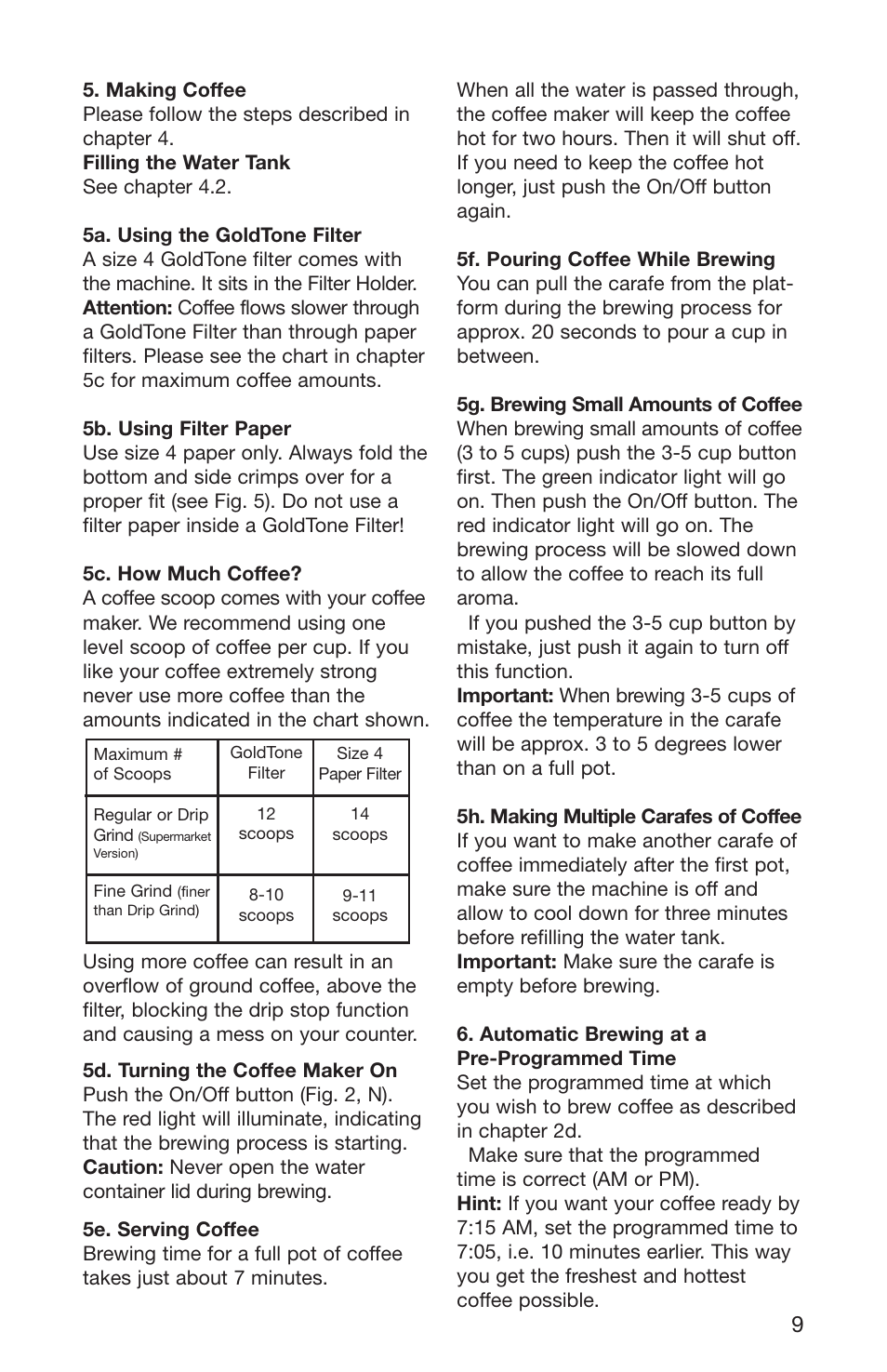 Capresso 484 User Manual | Page 9 / 12