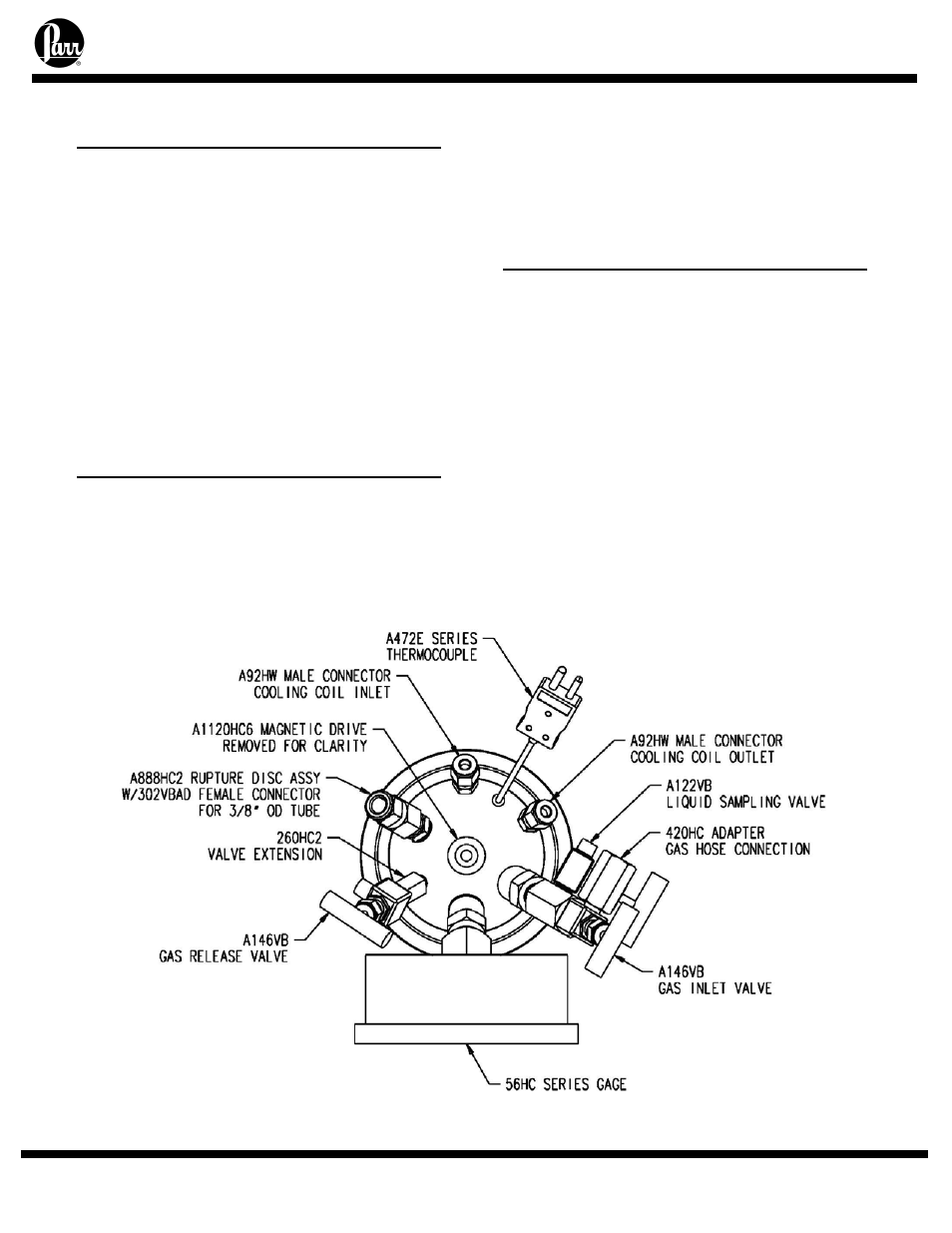 Identify the valves | Parr Instrument Series 4520 User Manual | Page 10 / 32