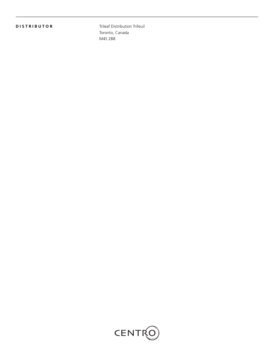 Centro 85-1066-6 (A01001) User Manual | Page 8 / 8