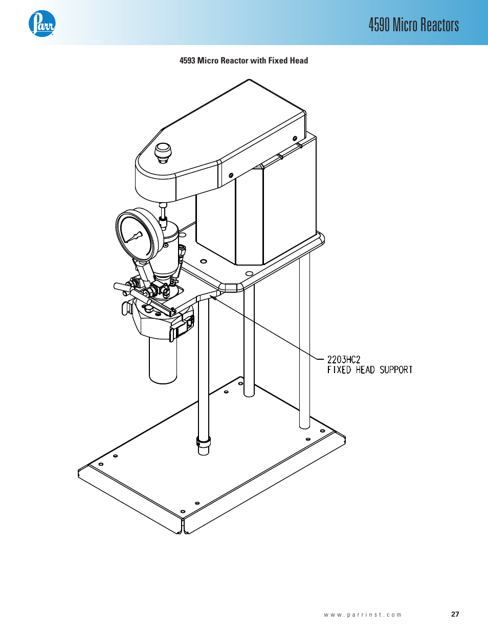4590 micro reactors | Parr Instrument Series 4590 User Manual | Page 27 / 28