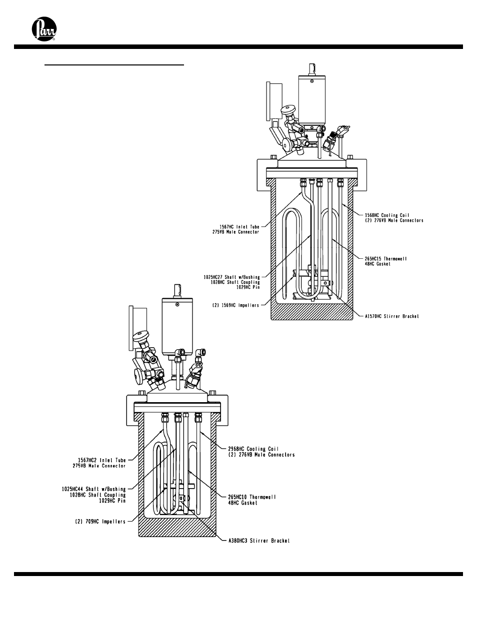 Internal parts identification | Parr Instrument Series 4558 User Manual | Page 28 / 48