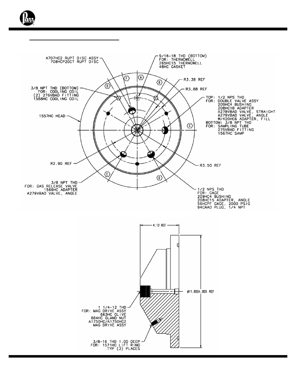 External parts identification | Parr Instrument Series 4558 User Manual | Page 29 / 48