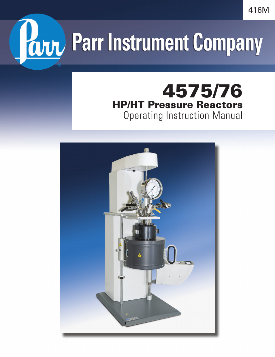 Parr Instrument 4575/76 HP/HT User Manual | 24 pages