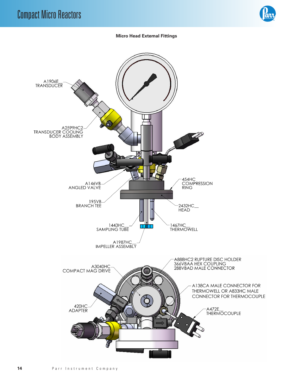 Compact micro reactors | Parr Instrument Series 5500 User Manual | Page 14 / 20