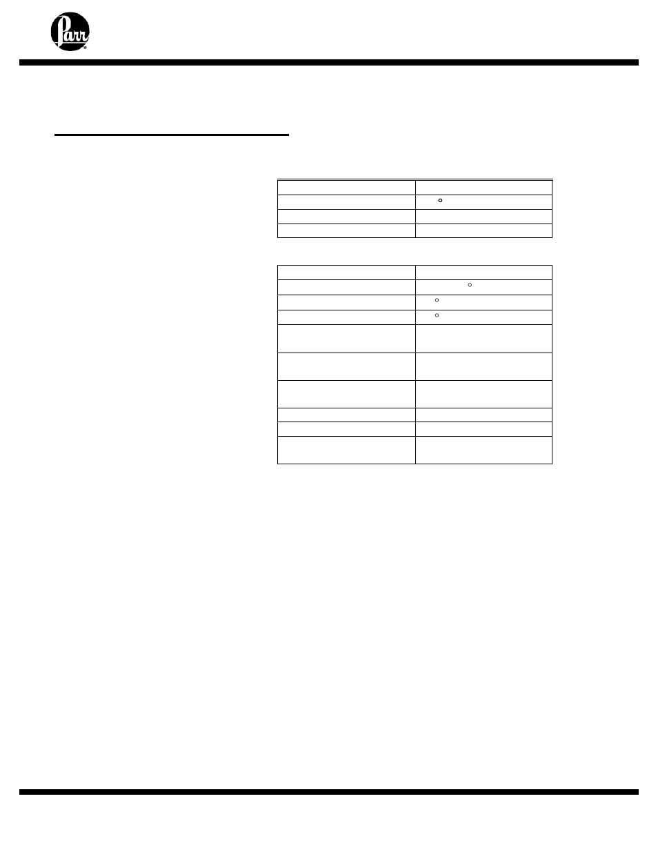 Model 4857 process controller specifications | Parr Instrument 4857 User Manual | Page 9 / 38