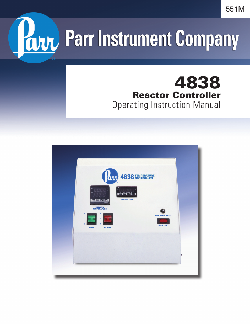 Parr Instrument 4838 User Manual | 28 pages