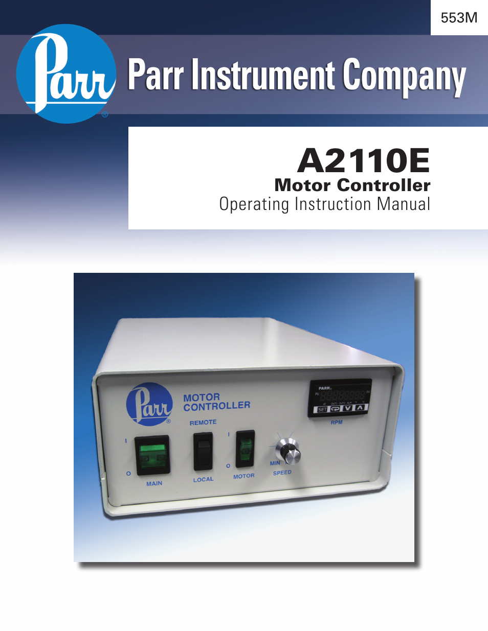 Parr Instrument A2110E User Manual | 16 pages