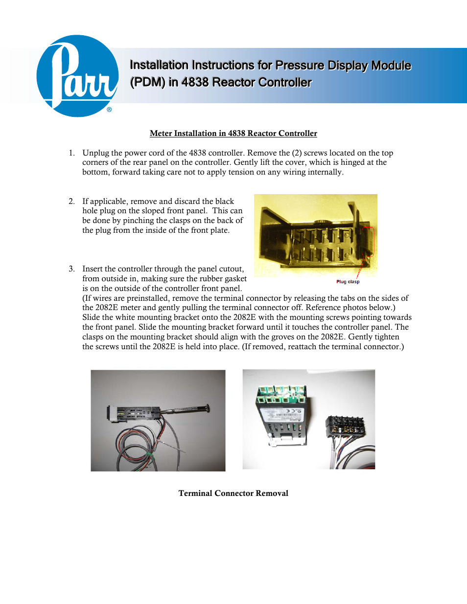 Parr Instrument PDM User Manual | 12 pages