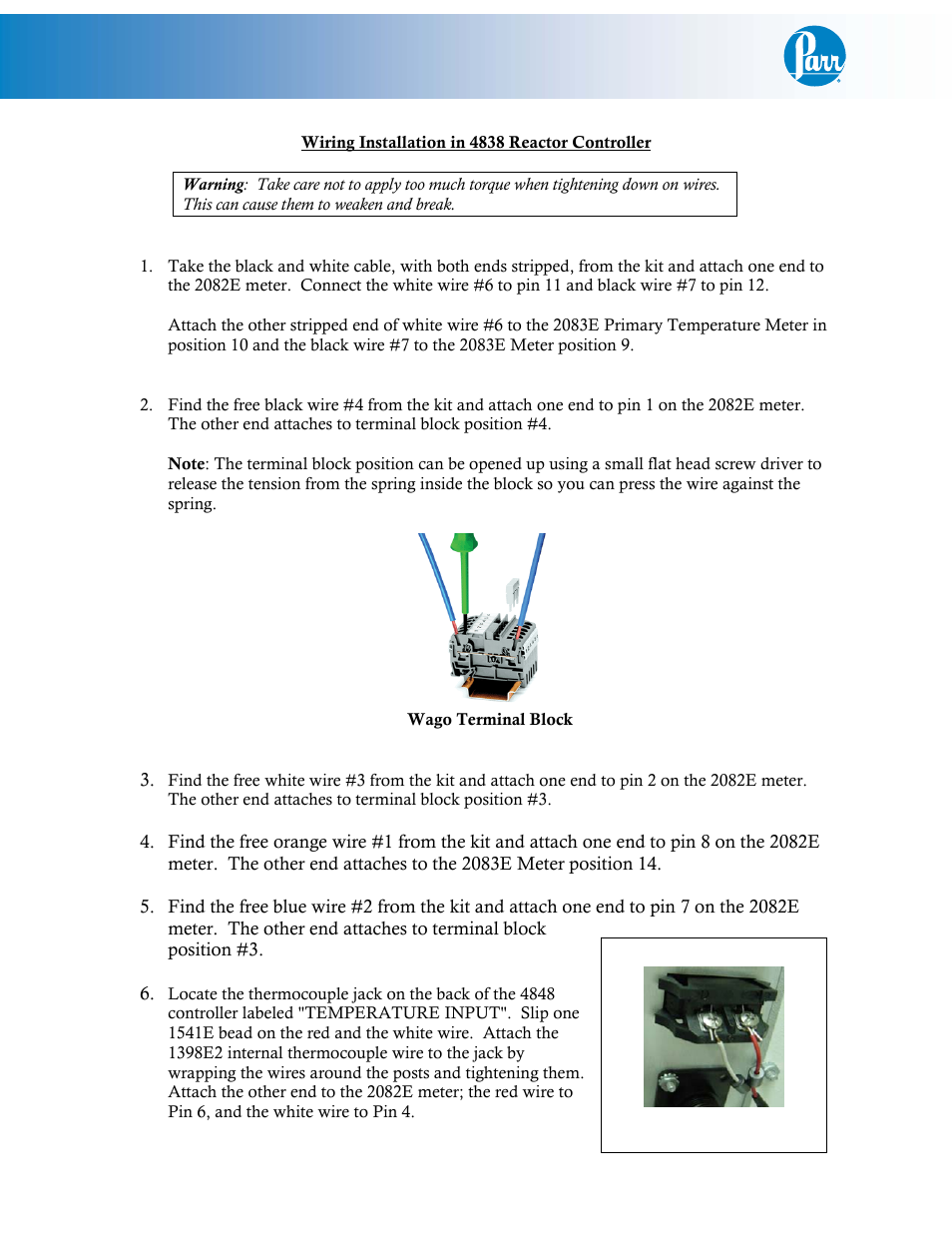 Parr Instrument HTM User Manual | Page 4 / 8