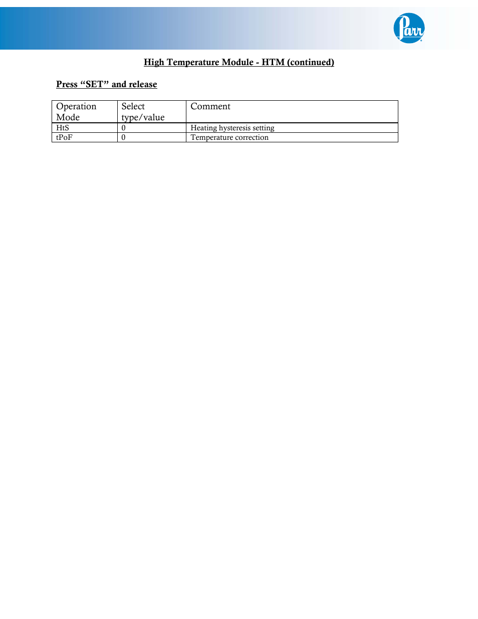 Parr Instrument HTM User Manual | Page 7 / 8
