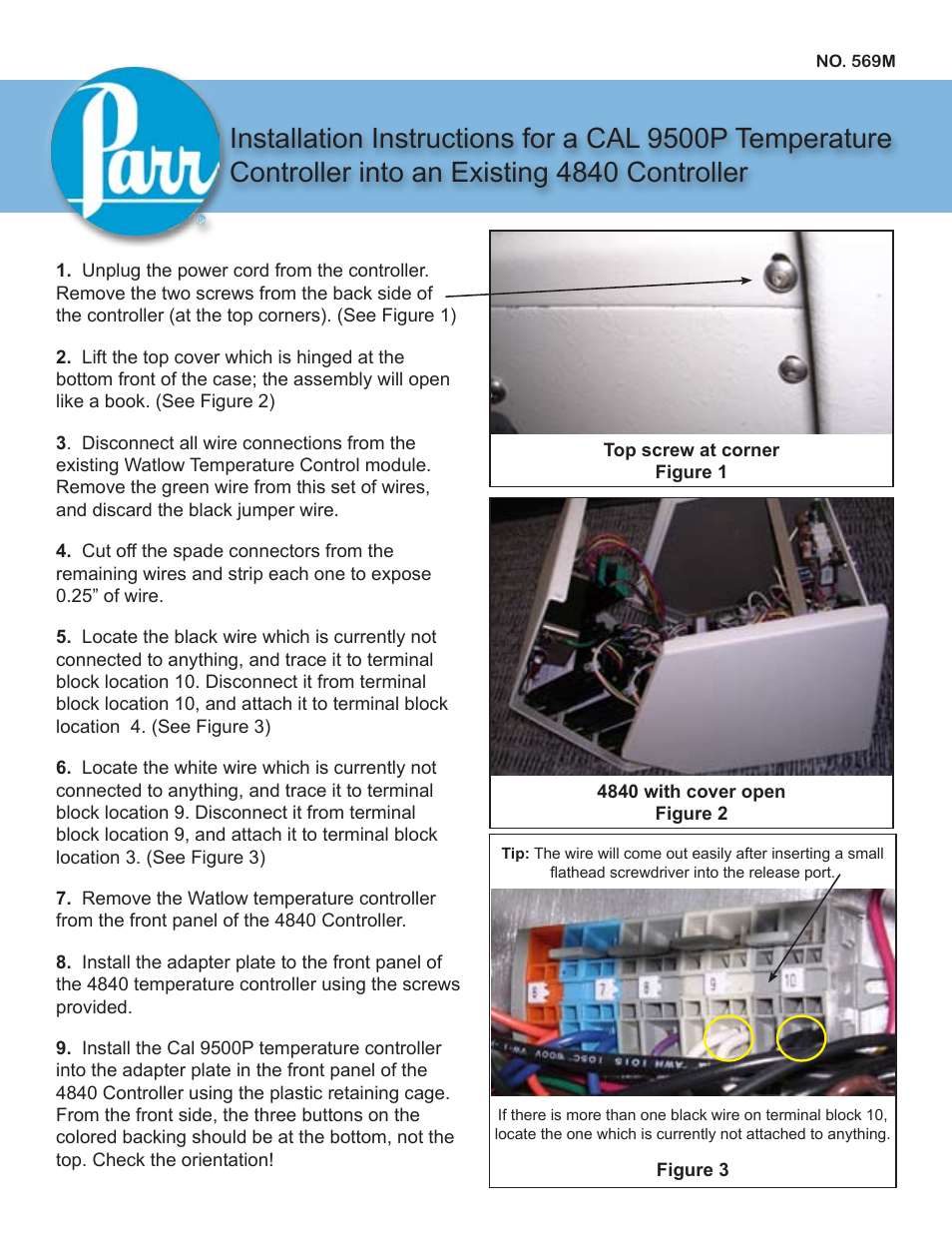 Parr Instrument CAL 9500P User Manual | 4 pages