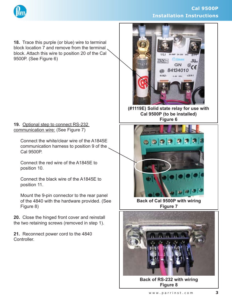Parr Instrument CAL 9500P User Manual | Page 3 / 4