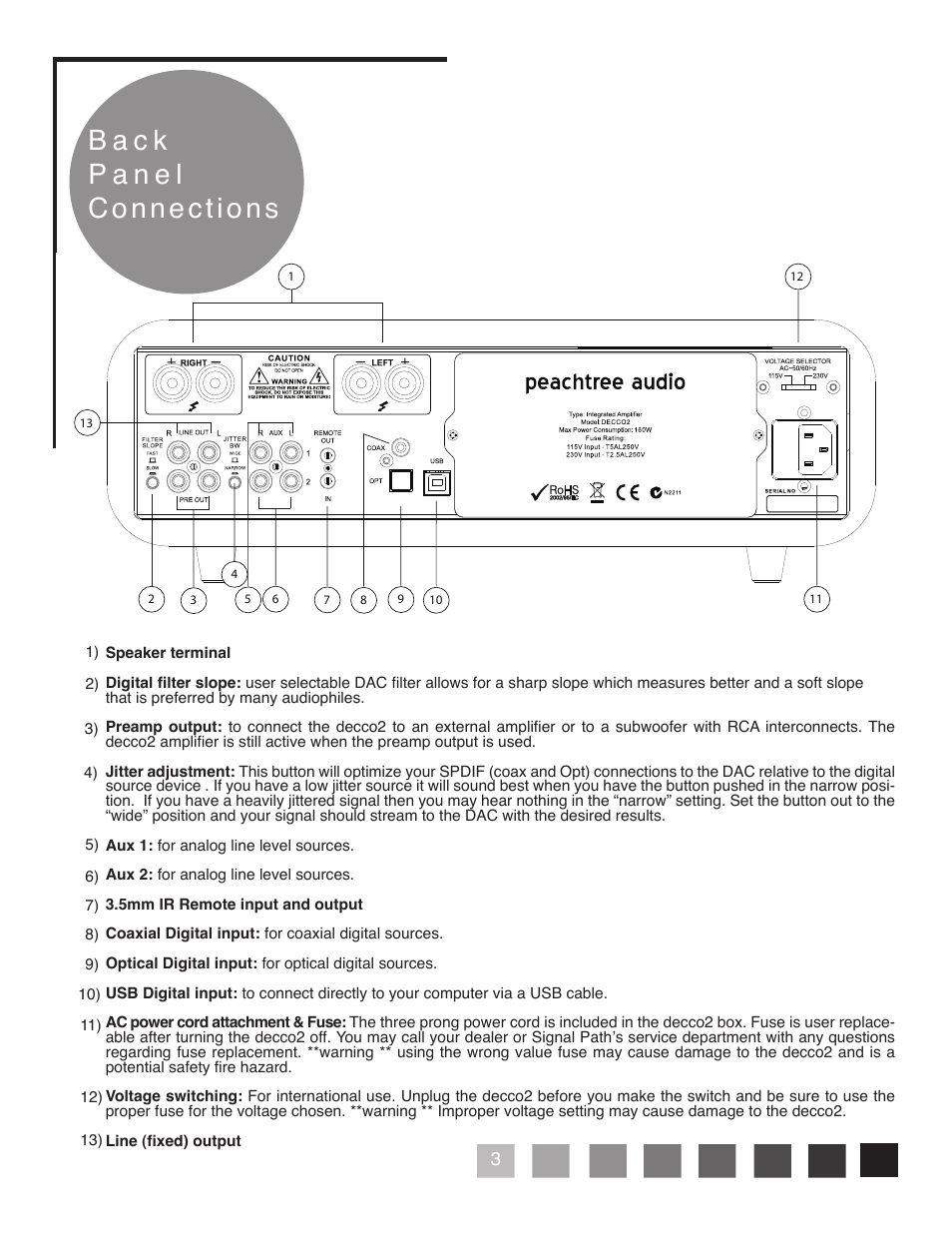 Peachtree Audio Decco2 User Manual | Page 6 / 16