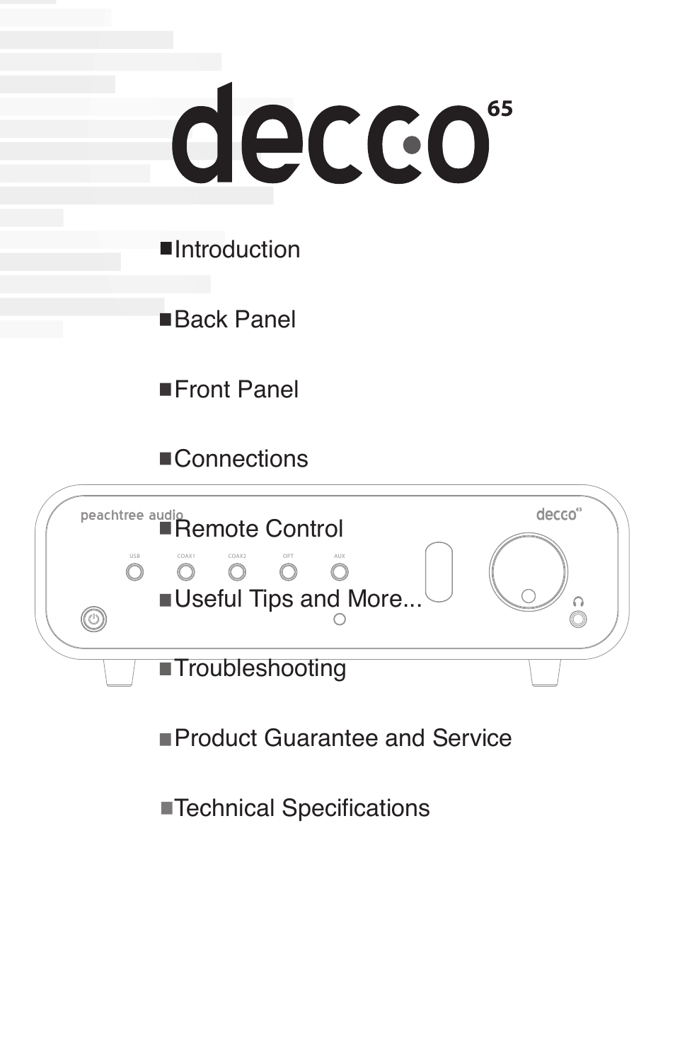 Peachtree Audio decco65 User Manual | Page 4 / 14