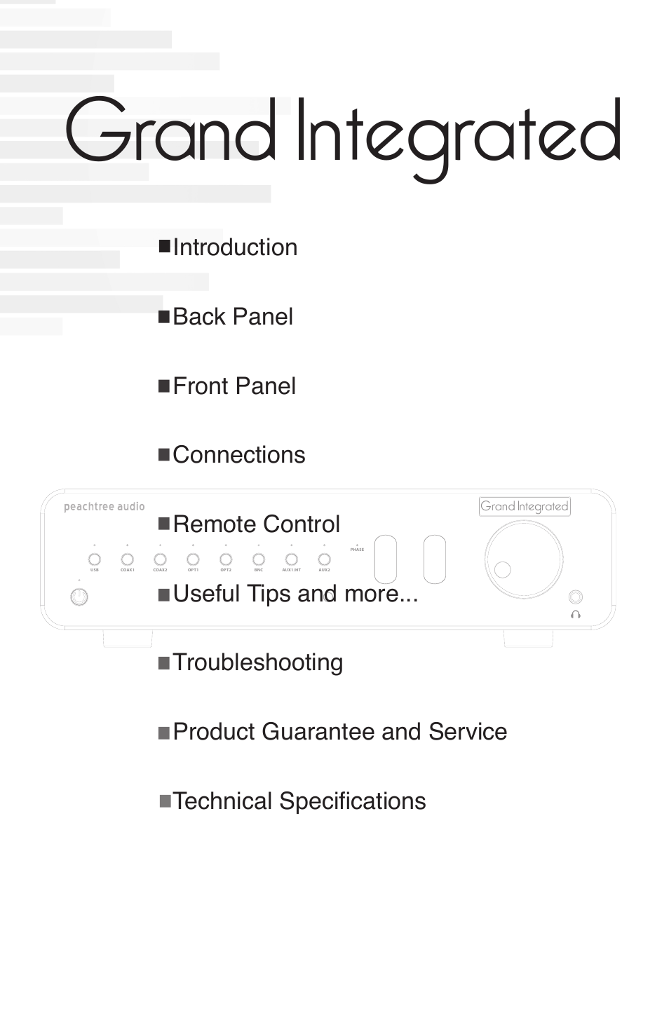Grand integrated | Peachtree Audio Grand Integrated User Manual | Page 5 / 17
