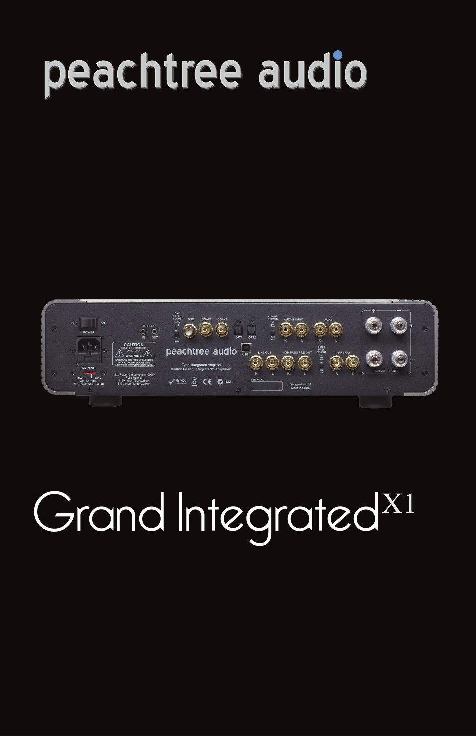 Grand integrated | Peachtree Audio Grand Integrated X-1 User Manual | Page 16 / 16