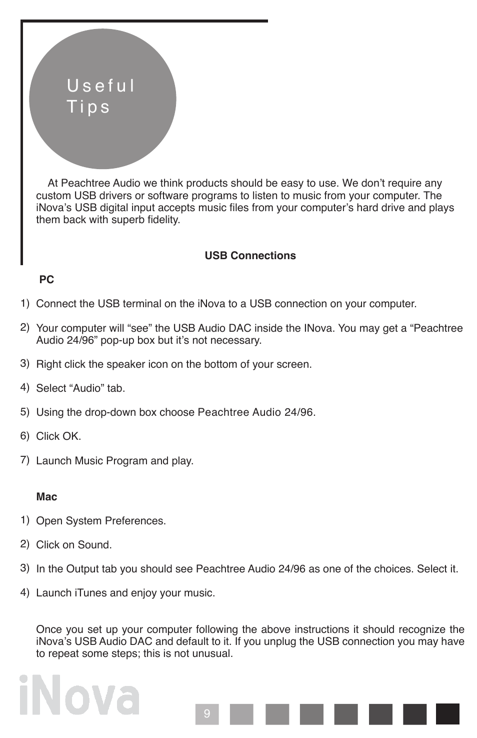 Peachtree Audio iNova User Manual | Page 10 / 16