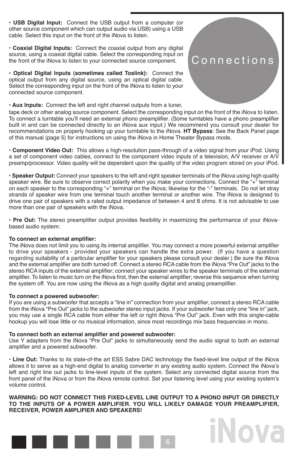 Peachtree Audio iNova User Manual | Page 7 / 16
