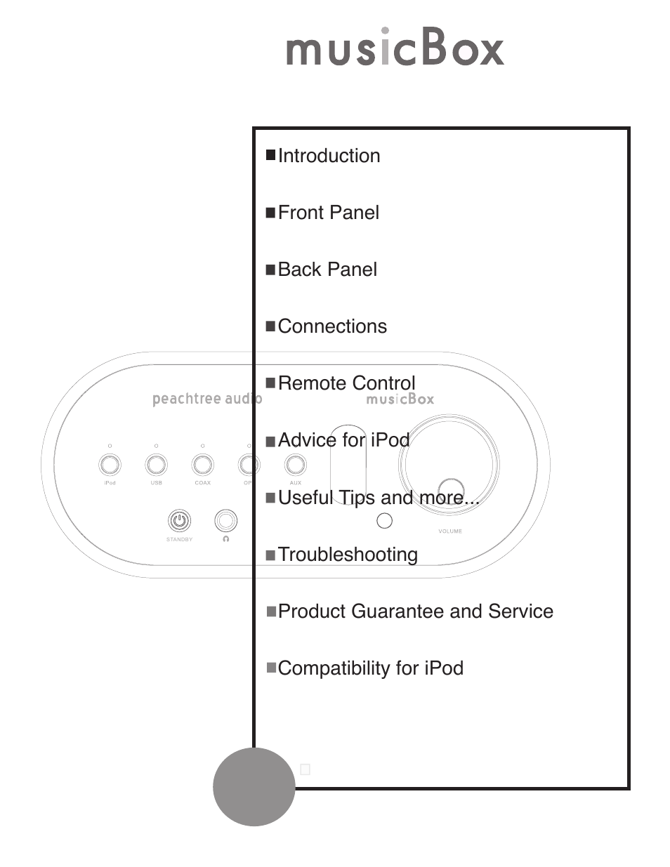 Peachtree Audio musicBox User Manual | Page 3 / 16