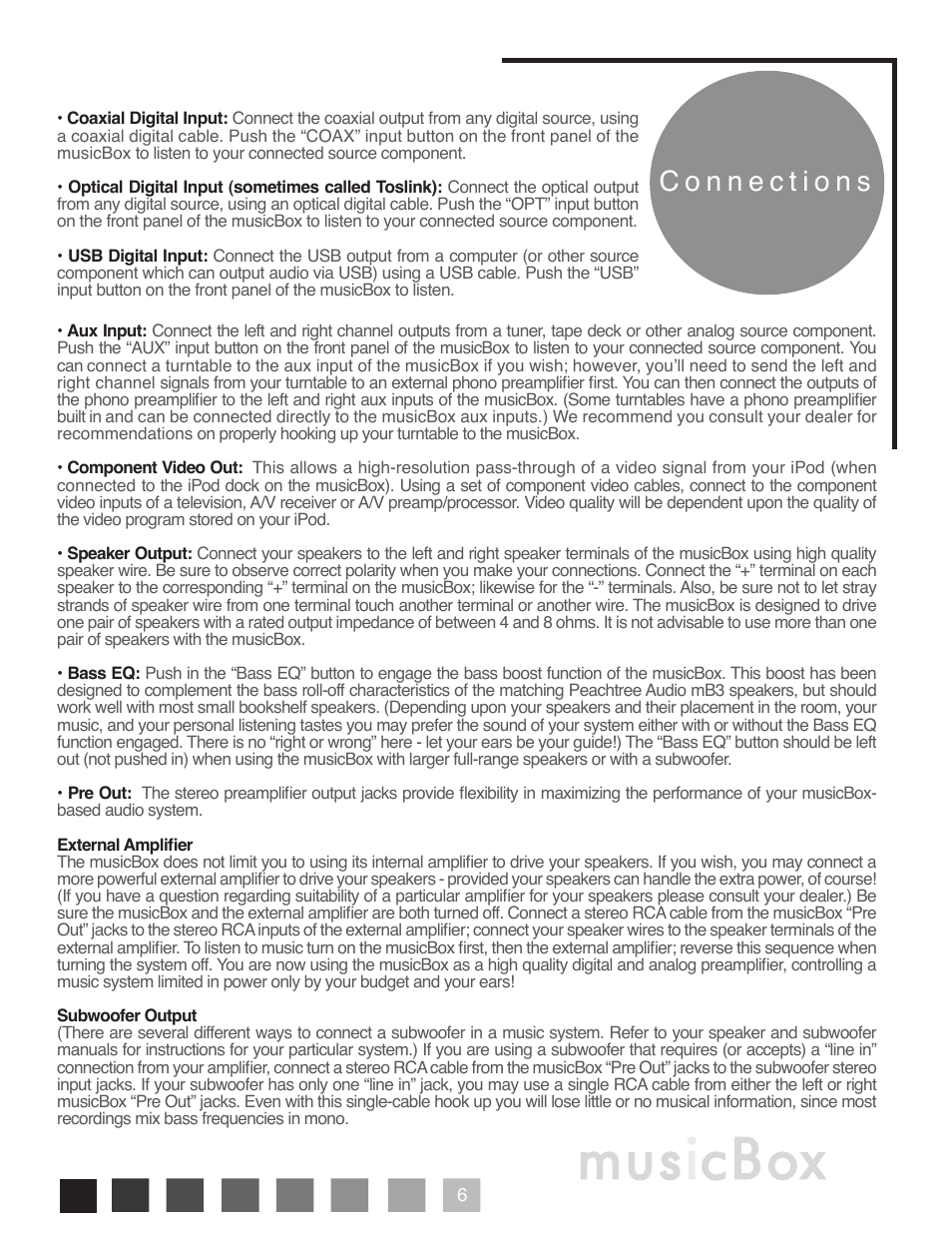 Peachtree Audio musicBox User Manual | Page 7 / 16