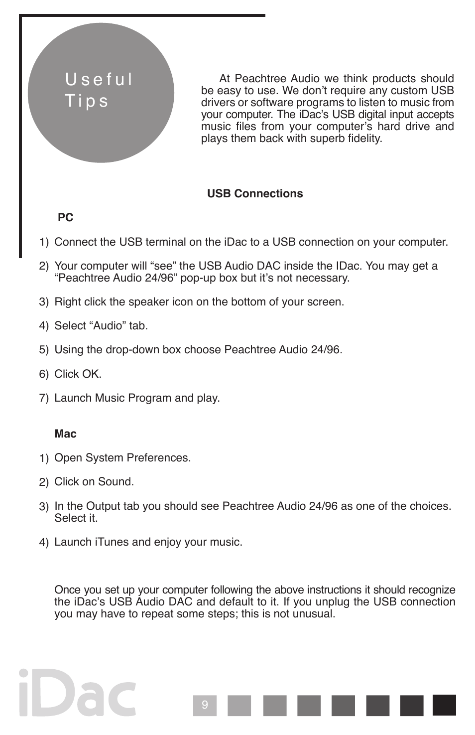 Peachtree Audio iDac User Manual | Page 10 / 16