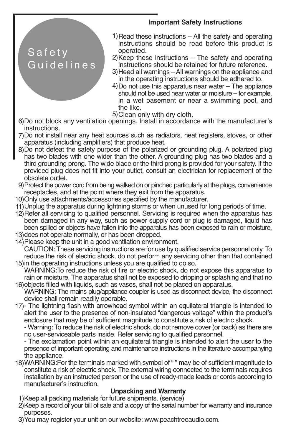 Peachtree Audio iDac User Manual | Page 2 / 16